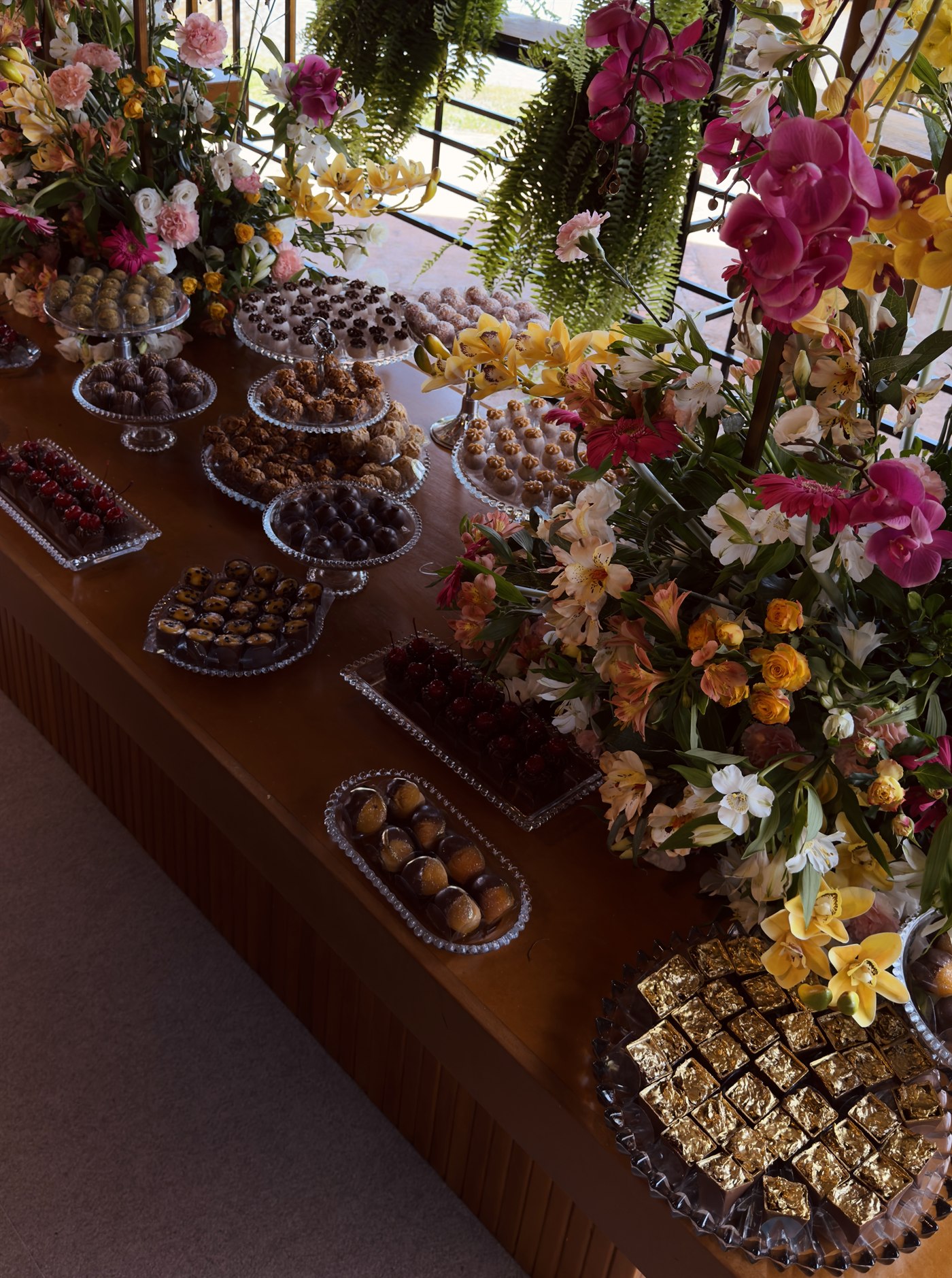 Detalhe da mesa de doces